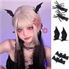 2Pcs Costume Copricapo Decor Unisex Festival Little Devil Elf Wing Forcine