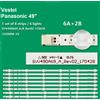 KIT 8 BARRE STRIP 6 LED TV PANASONIC JL.D49061330-078AS-M-V05,SVV490A69
