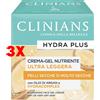 Clinians 3 X Clinians Hydra Plus Crema Gel Nutriente Ultra-leggera Olio Di Argan Pelli S