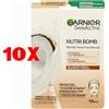Garnier 10 X Garnier Skin Active Maschera In Tessuto Nutri Bomb Latte Di Cocco 15 Minut