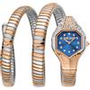 Just Cavalli Orologio Donna JUST CAVALLI GLAM EVO JC1L193M0065 Acciaio Rosè Blu Serpente
