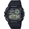 Casio Orologio Uomo CASIO WS-1700H-1AVEF Silicone Nero Chrono Timer Fasi Lunari Maree