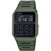 Casio Orologio CASIO CALCULATOR CA-53WF-3BDF Calcolatrice Silicone Verde Vintage