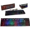KR-6300 Tastiera da gioco silenziosa RGB LED gaming keyboard Rosso blu rosa nero