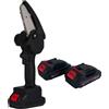 Quanzou Mini Sega Elettrica 2 batterie Litio Catena 4" Portatile Potatura Taglio Rami