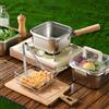 Mini friggitrice con in acciaio inox, pentola per friggere, comoda maniglia