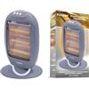 Stufa Elettrica 1200W Carbonio alogena Pavimento 220V caldo timer ruota mobile