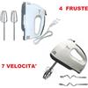 Sbattitore elettrico frullino dolci impasto cucinare torte 4 fruste frullatore