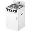 Staylux Cucina a Gas 4 Fuochi Forno Gas 48x45 con Portabombola Bianco M-POKER-B Staylux