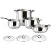 Sambonet Batteria di pentole in acciaio inox lucido 7 pz. KIKKA Sambonet - cod. 51700-00