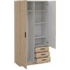 Tvilum Armadio Guardaroba 2 ante battenti 98x50x200 cm Quercia Tvilum