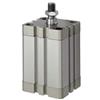 RIEGLER 15.DMA.20100 - Cilindro compatto con magnete, pistone da 20 mm, corsa da 100 mm, attacco M5, M8 x 1,25