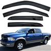 Darodcar 94109 - Visiere antipioggia per finestrino 09-18 Ram 1500 Crew Cab 2010-2018, 2500 3500, visiera per cabina equipaggio, 4 pezzi