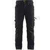 BLÅKLÄDER Blaklader 198916449900C52 X1900 - Pantalone elastico a 4 vie, senza tasca per unghie, colore: nero, taglia C52