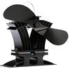 Ecofan 806EUXBX Ventola per Stufa a Legna alimentata a Calore, Nero, multilingue