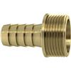 RIEGLER KS Tools - Giunto a vite per tubo flessibile 1/3, G 1 x 22 mm, a tenuta piatta, con fascia elastica, versione CH, in ottone lucido