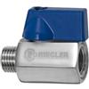 RIEGLER 103493-377.02-ES - Mini valvola a sfera, in acciaio inox 1.4401, IG/AG, G 3/8, DN 7, 1 pezzo