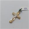 CIONDOLO CROCIFISSO-CROCE SACRA IN ORO GIALLO E BIANCO 18KT 3,35 GRAMMI (7833)