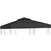 vidaXL Telo di Ricambio per Gazebo 310g/m² Grigio Scuro 3x3m