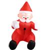 Babbo Natale Gonfiabile Decorazione Da Appendere Santa Claus con Sacco Regalo