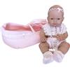 NINES D'ONIL NINES Bambola 37cm Mio Bebè in Culla Rosa tutto corpo in Vinile