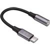 Forever, Adattatore audio USB-C maschio a jack 3,5 mm femmina, Nero