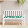 vidaXL Cuscino Panca Giardino a Foglie 120x50x7 cm in Tessuto Oxford
