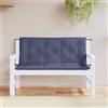 vidaXL Cuscini per Panca 2 pz Blu Marino 120x50x7cm in Tessuto Oxford