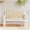 vidaXL Cuscini Panca da Giardino 2pz Beige 120x50x7 cm Tessuto Oxford