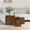 vidaXL Credenze 3 pz Rovere Marrone in Legno Multistrato