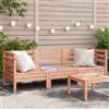 vidaXL Divano da Giardino 3 Posti in Legno Massello di Douglas