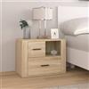 vidaXL Comodino Rovere Sonoma 60x36x45 cm in Legno Multistrato