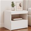 vidaXL Comodino con Luci LED Bianco 50x40x45 cm