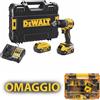 DEWALT Trapano Avvitatore A Percussione 2 Batterie 5Ah DCD799P2T-QW + OMAGGIO