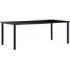 vidaXL Tavolo da Pranzo Nero 200x100x75 cm in Vetro Temperato
