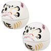 2 pezzi ceramica daruma bambole daruma figurine da collezione daruma bambola