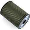 AiQInu Paracord 4mm, 30m Paracord 550 Nylon Corde Paracadutismo 9 Fili Rope, Corda Nylon 250kg Portata, Cordino Resistente per Escursionismo, Campeggio e Fai da Te, Verde Militare