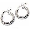 NALBORI ARGENTO 925 ORECCHINI DONNA UOMO BAMBINA CERCHI ANELLE LISCI PIRATA 15,5 mm