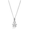 LE BEBE' Collana Le Bebè Maschietto Medio Pavè LBB151 necklace Oro Bianco Diamanti Bimbo
