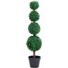 vidaXL Pianta di Bosso Artificiale a Sfera con Vaso Verde 90 cm