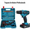 GENERIC Trapano Avvitatore a Batteria 48V Professionale 2 Batterie Litio + Valigia