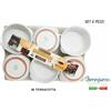 ITALIANA SET 6 TEGAMINO TEGAMINI DM.15 H5 TERRACOTTA BIANCO GNOCCHI FAGIOLATA ZUPPE 52026