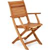 MY GARDEN SM SET 2 SEDIE SEDIA POLTRONA PIEGHEVOLE CON BRACCIOLI CALIFORNIA LEGNO 2023