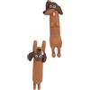 2 pezzi di statuetta di cane bassotto, decorazione per monitor computer per
