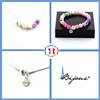 A Bijoux Pietre E Minerali. Set Bracciale Collana Perle Opale Rosa + JASPE VIOLA