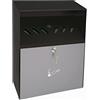 Wedo 17038112 Posacenere a Muro con Tettuccio, Grigio/Nero