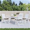 vidaXL Cuscini per Sedia 4 pz Tortora 50x50x7 cm Tessuto Oxford