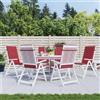 vidaXL Cuscini per Sedie 6 pz Rosso Vino 120x50x3 cm in Tessuto