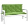 vidaXL Cuscini Panca Giardino 2pz Verde Mélange 120x50x7 cm Tessuto