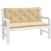 vidaXL Cuscini Panca Giardino 2pz Beige Mélange 120x50x7 cm in Tessuto